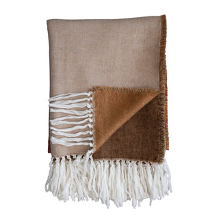 Block Print Fringe Throw