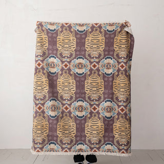 Tibetan Tigers Fringe Throw