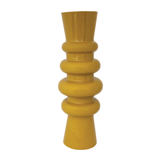 Mustard Metal Vase