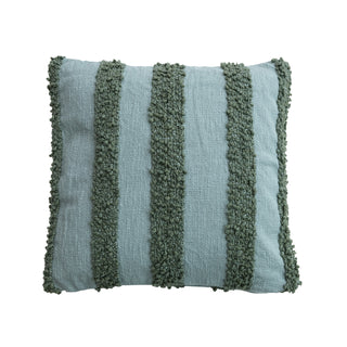 Blue Green Stripe Pillow