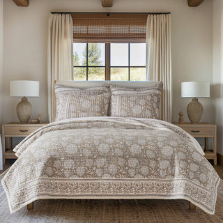 Adare Quilt Set Taupe