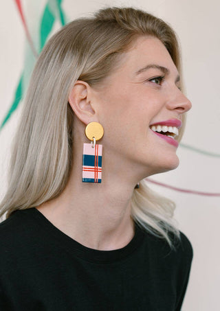 Nutcracker Plaid Cabana Earrings