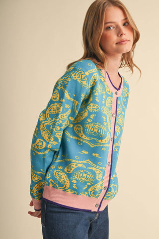 PAISLEY KNIT CARDIGAN