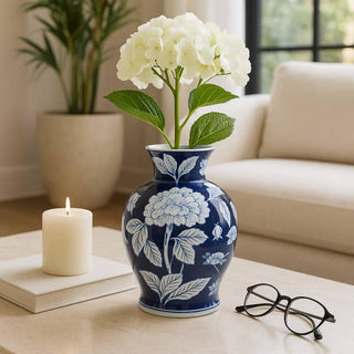 Blue Floral Ceramic Jar