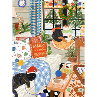 Cozy Cat Christmas Puzzle