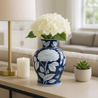 Blue Floral Ceramic Jar
