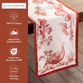72" Turkey Table Runner Cotton Double Layer