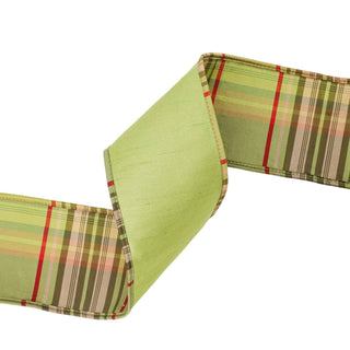 Ribbon Moss Plaid Back 4"