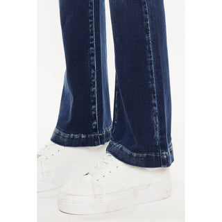 High-Rise Flare Jeans - Dark