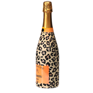 Tan Leopard Champagne Bottle Wrap