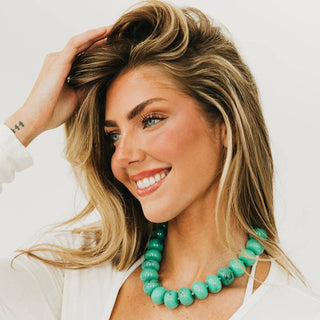 Bella Beaded Necklace WATERPROO Teal