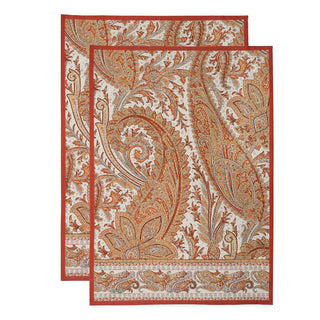 Kitchen Towels Cotton S/2 Paisley