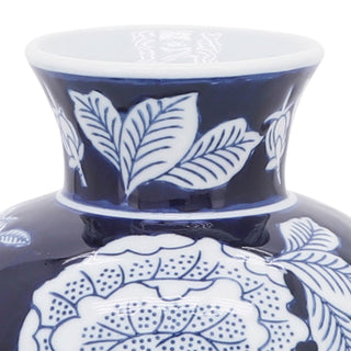 Blue Floral Ceramic Jar
