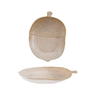 Stoneware Acorn Platter