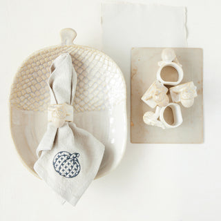 Stoneware Acorn Platter