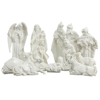 White Nativity Set S/12
