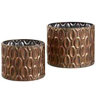 Round Copper Planter