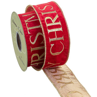 2.5" Red Merry Christmas Ribbon