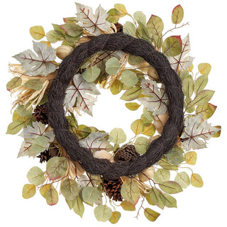 24" Pumpkin Pine Wreath
