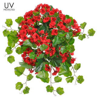 UV Red Geranium Bush 24"