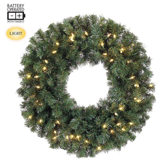 Wreath 24" LED Battery