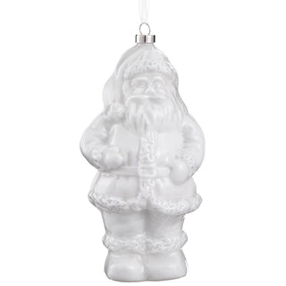 7.5" Glass Santa Ornament