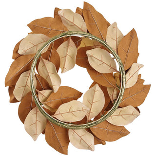 22" Gold Velvt  Magnolia Wreath