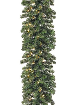 9' Lit Noble Fir Garland
