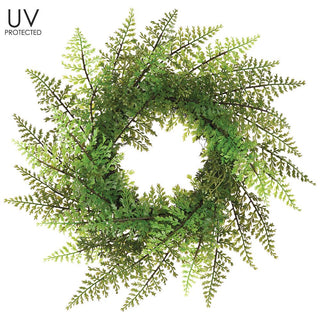 15" Mixed Fern Wreath UV