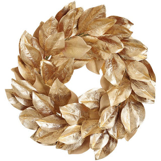 22" Gold Velvt  Magnolia Wreath