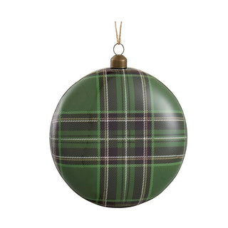 Plaid Disk Ornament