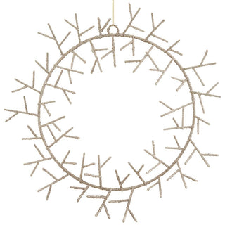 Glitter Twig Wreath Gold