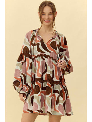 Abstract Print Dress