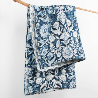 Laure Indigo Quilted Throw