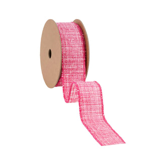 1.5" Faux Tweed Pink Ribbon