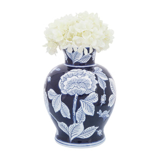 Blue Floral Ceramic Jar