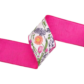4" Floral Stems Ribbon