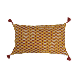Floral Tassels Lumbar Pillow