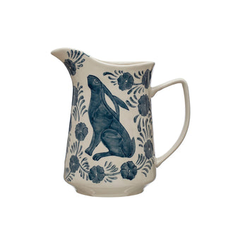 Rabbit Stoneware Pitcher