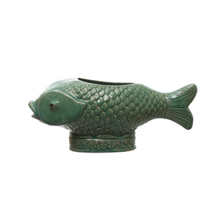 Stoneware Fish Post