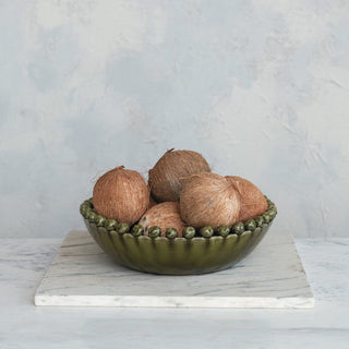 Green Hobnail Bowl