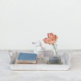 White Stoneware Tray