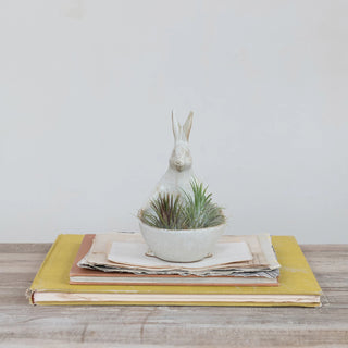 Stoneware Rabbit Planter