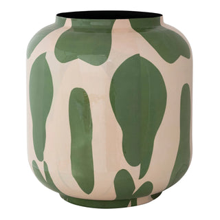 Green Ivory Enameled Vase
