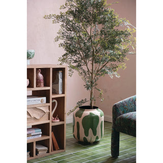Green Ivory Enameled Vase