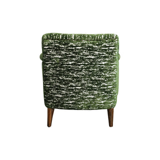 Burnout Green Velvet Chair
