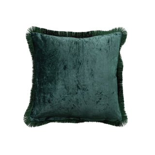 Velvet Leopard Fringe Pillow