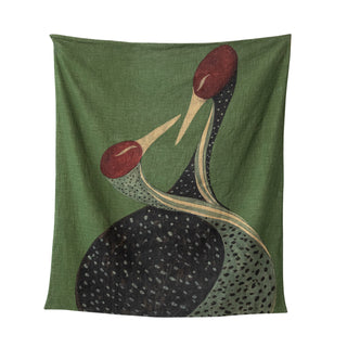Cotton Throw Cranes