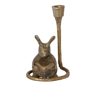 Antique Gold Mouse Taper Holder