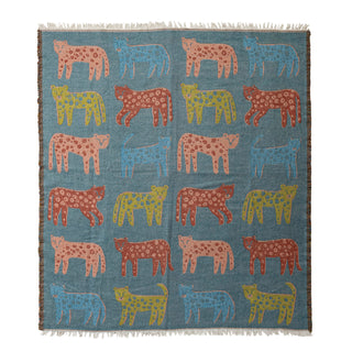Leopard Multi Color Throw